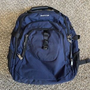 VIP Navy Blue Laptop/multi Media Backpack - BOVIP